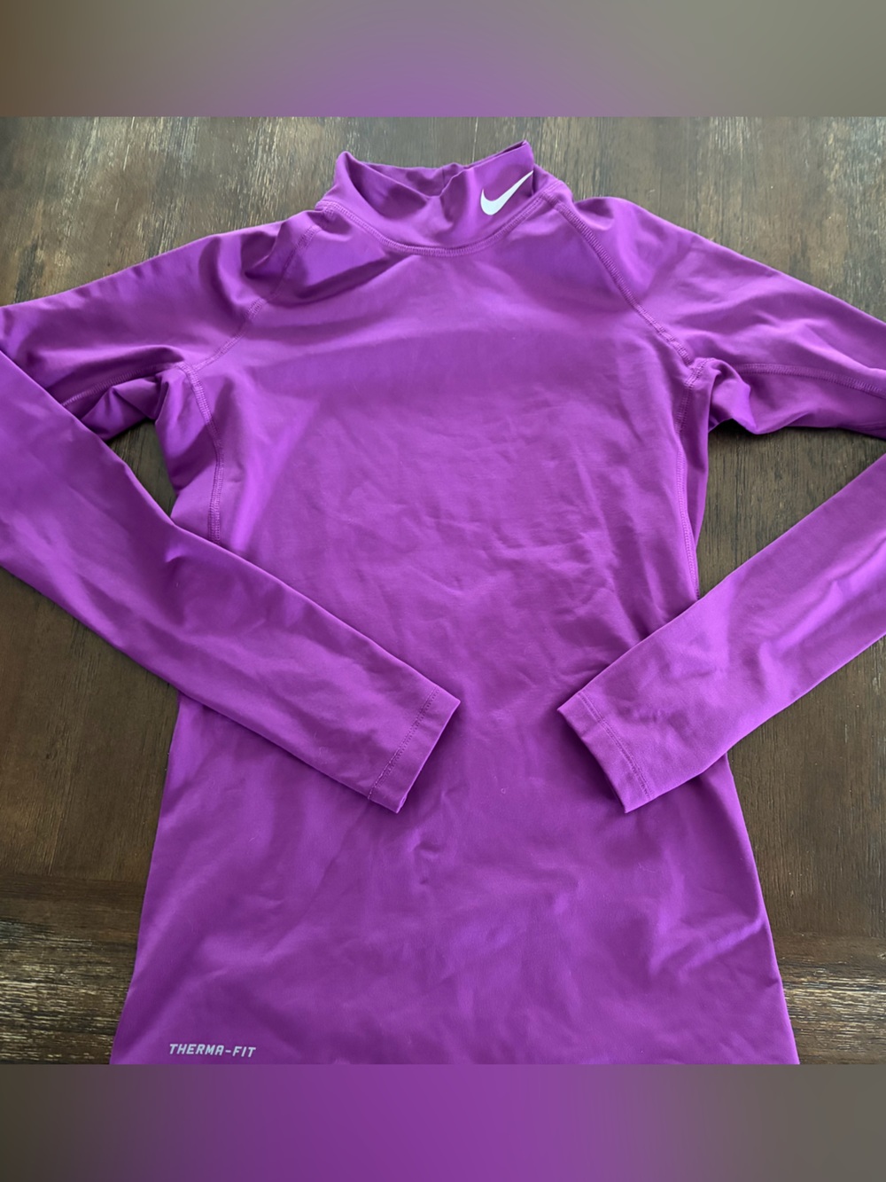 Nike Pink-Magenta Long Sleeve Pro Combat Dri-FIT Top